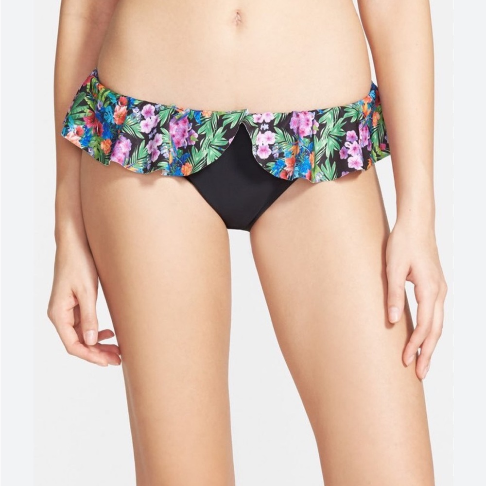 BP | Floral tropical Ruffle Bikini Bottom